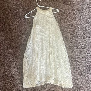 Altard state high neck off white lace dress